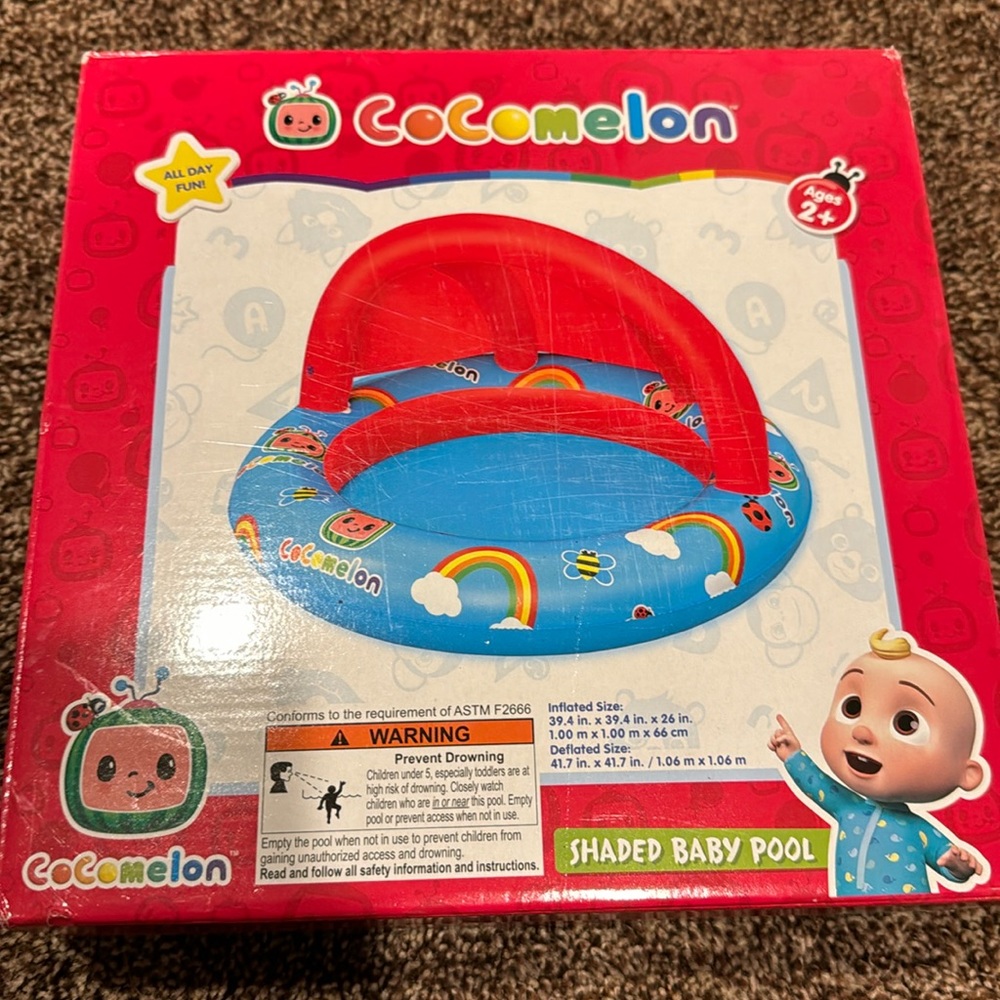 Cocomelon Shaded Baby Pool NWT